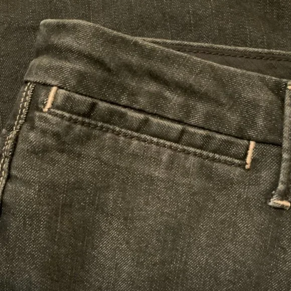 Banana Republic Wide At Waist Adjustable Pocket Button Zip Women 10 R Black - Picture 4 of 9